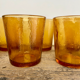 Lot de 6 verres ambrés Lever vintage