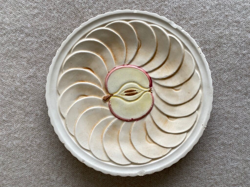 Set of 2 dessert plates "fruits" - earthenware - diam. 20cm