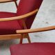 Pair of Czechoslovak armchairs 1960 red pink 1960