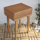 Vintage blond oak bedside table
