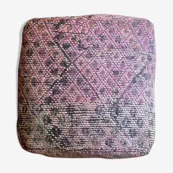 Pouf coussin de sol berbère marocain boujad vintage ancien