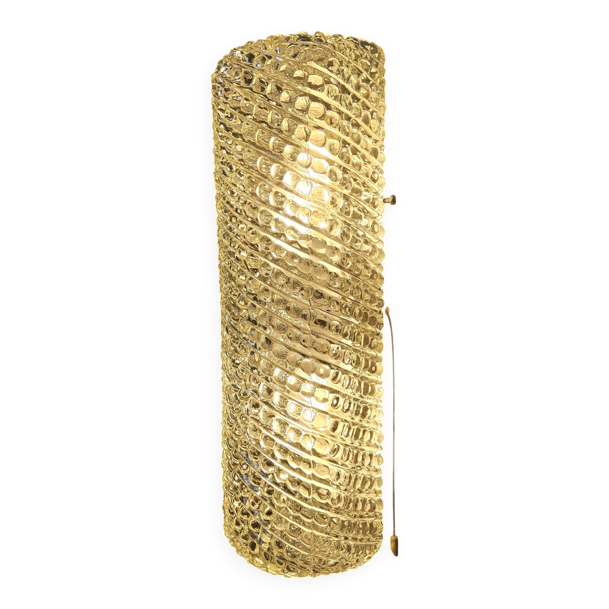 Vintage wall lamp Glashutte Limburg bubble glass texture (60s)