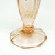 Art Deco vase, pressed rosé glass, Sweden, 1960s
