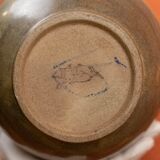 Art Nouveau glazed stoneware vase by Louis Lourioux - wolf mark