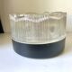 Vintage Scandinavian Midcentury wall or ceiling light in metal & glass