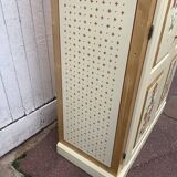 Armoire penderie peint à la main fleurs