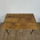 Oak table metal legs