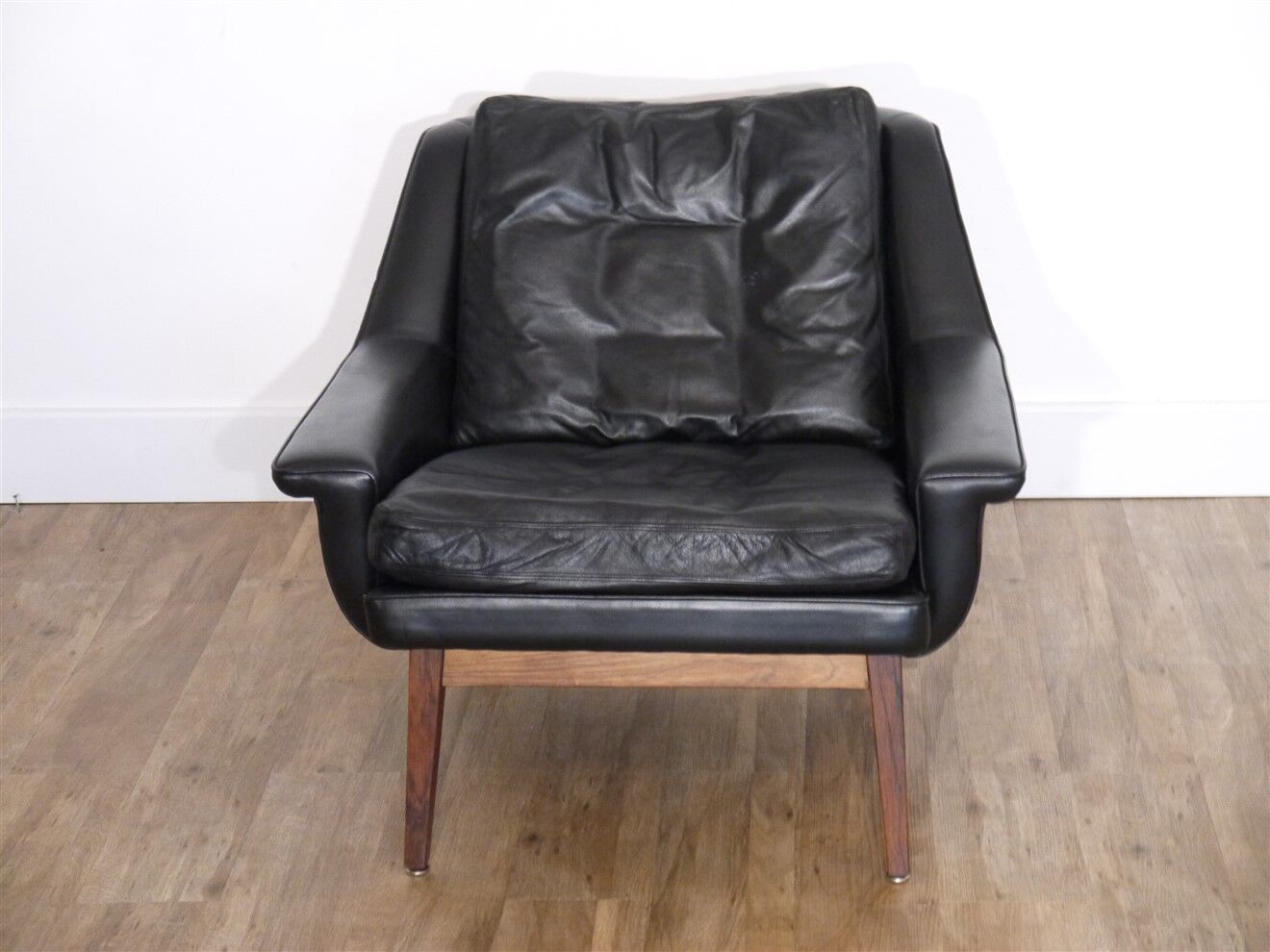 Danish leather and rosewood armchair 1960