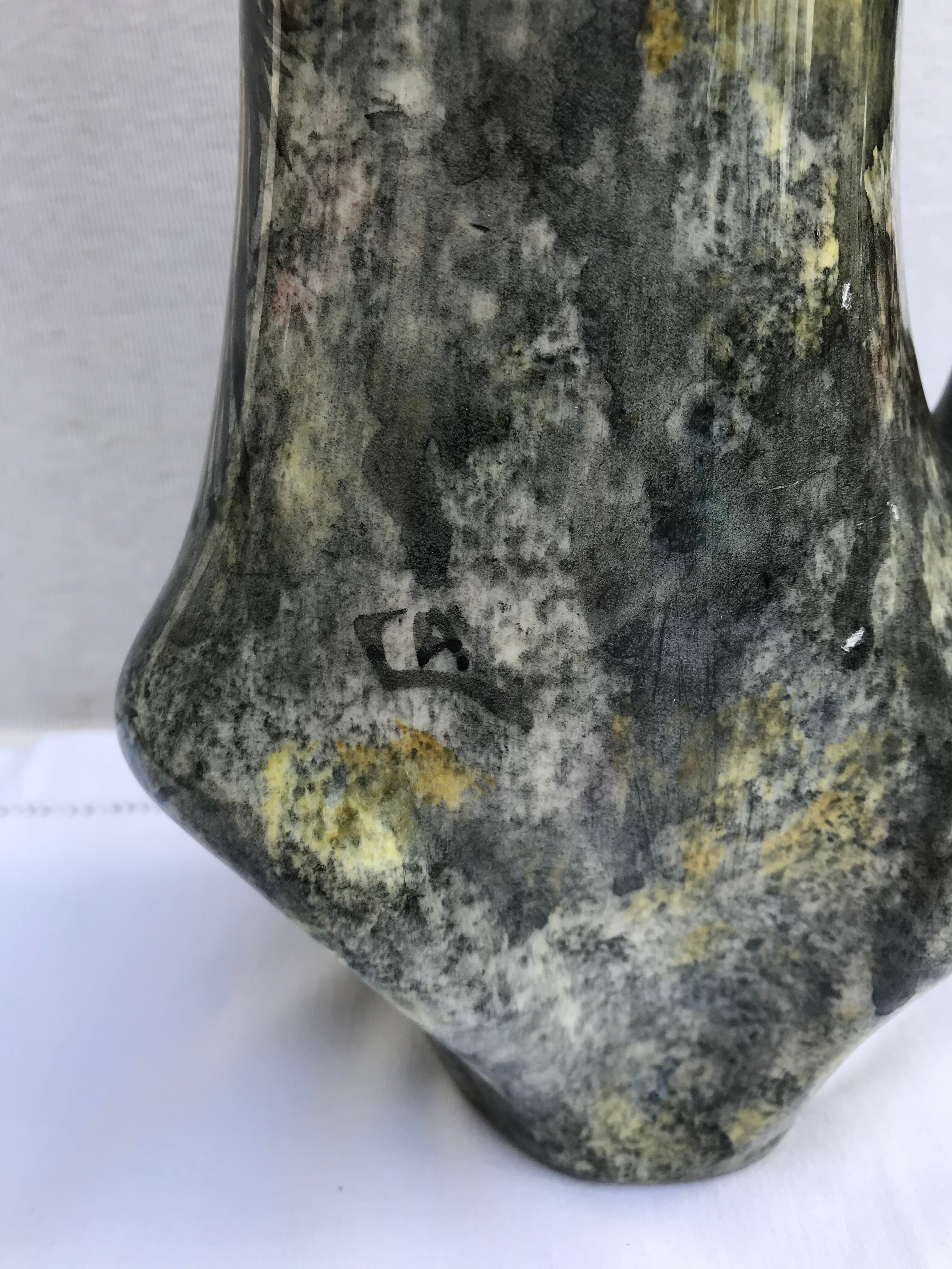 Former pitcher ceramics enameled grey