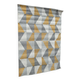 Elegant tricolor rug with geometric pattern