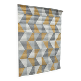 Elegant tricolor rug with geometric pattern