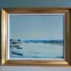 Painting ancient seascape, oil on canvas, signed André Suzanne