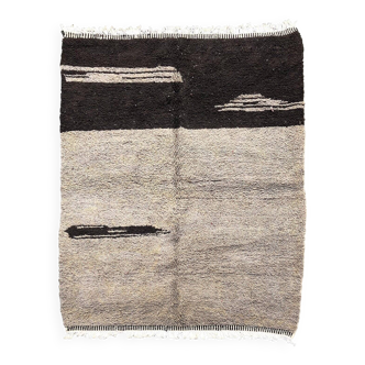Brown and fawn Berber rug 200/100cm