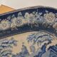 Antique serving platter in English earthenware 1850 Wild Rose