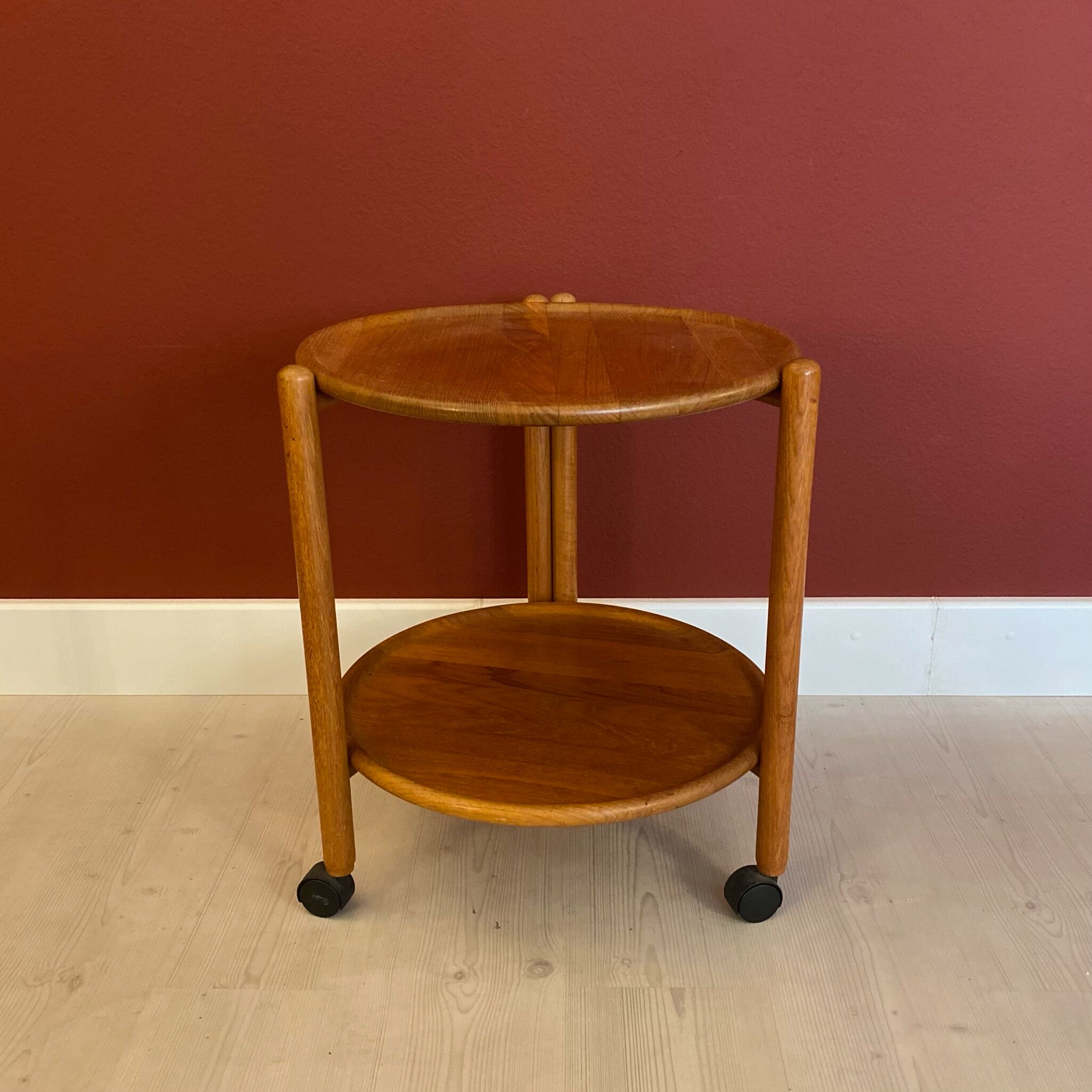 Danish midcentury foldable service trolley 60s