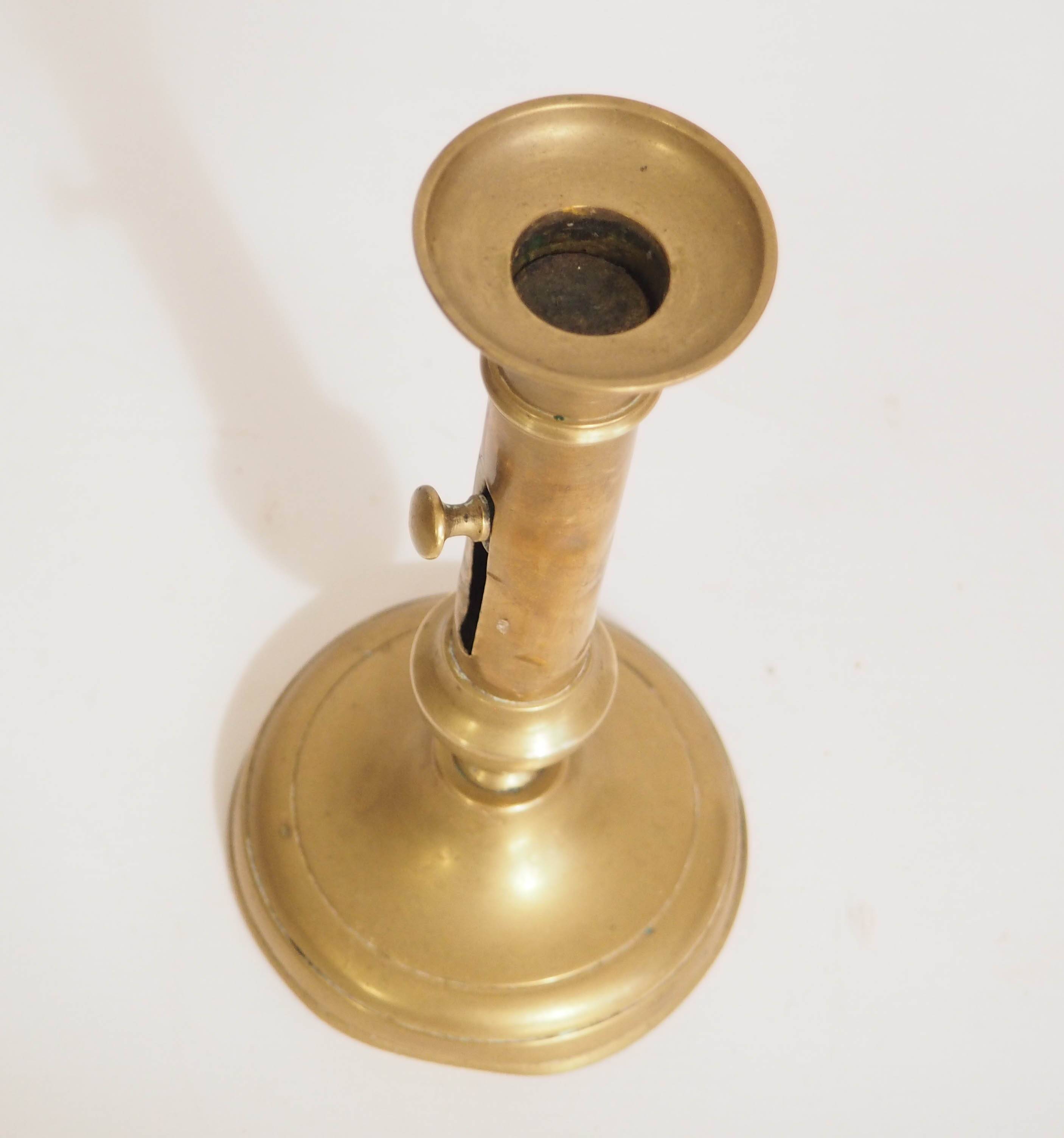Pair of brass candlesticks