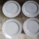 Set of 4 cobalt blue English dessert plates
