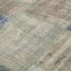 Hand-knotted turkish vintage 178 cm x 250 cm grey patchwork carpet
