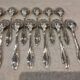 12 silver plated dessert spoons, Argental art deco goldsmith