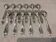 12 silver plated dessert spoons, Argental art deco goldsmith