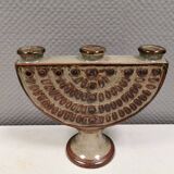 Three-armed ceramic candlestick. Denmark 1970s