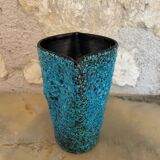 According to SCHEURICH, JASBA or BAY KERAMIK, blue enamelled vase