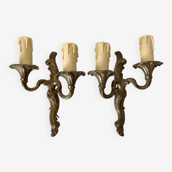 Pair of rocaille style wall lights