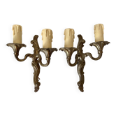Paire d'appliques style rocaille