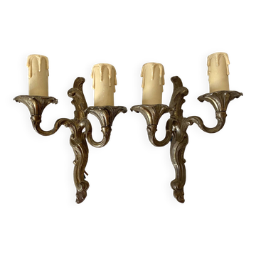 Pair of rocaille style wall lights
