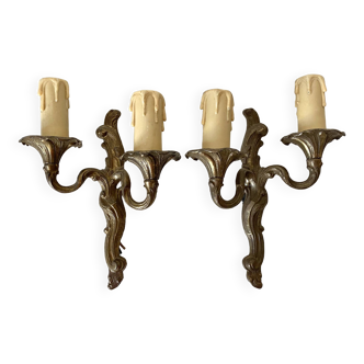 Pair of rocaille style wall lights