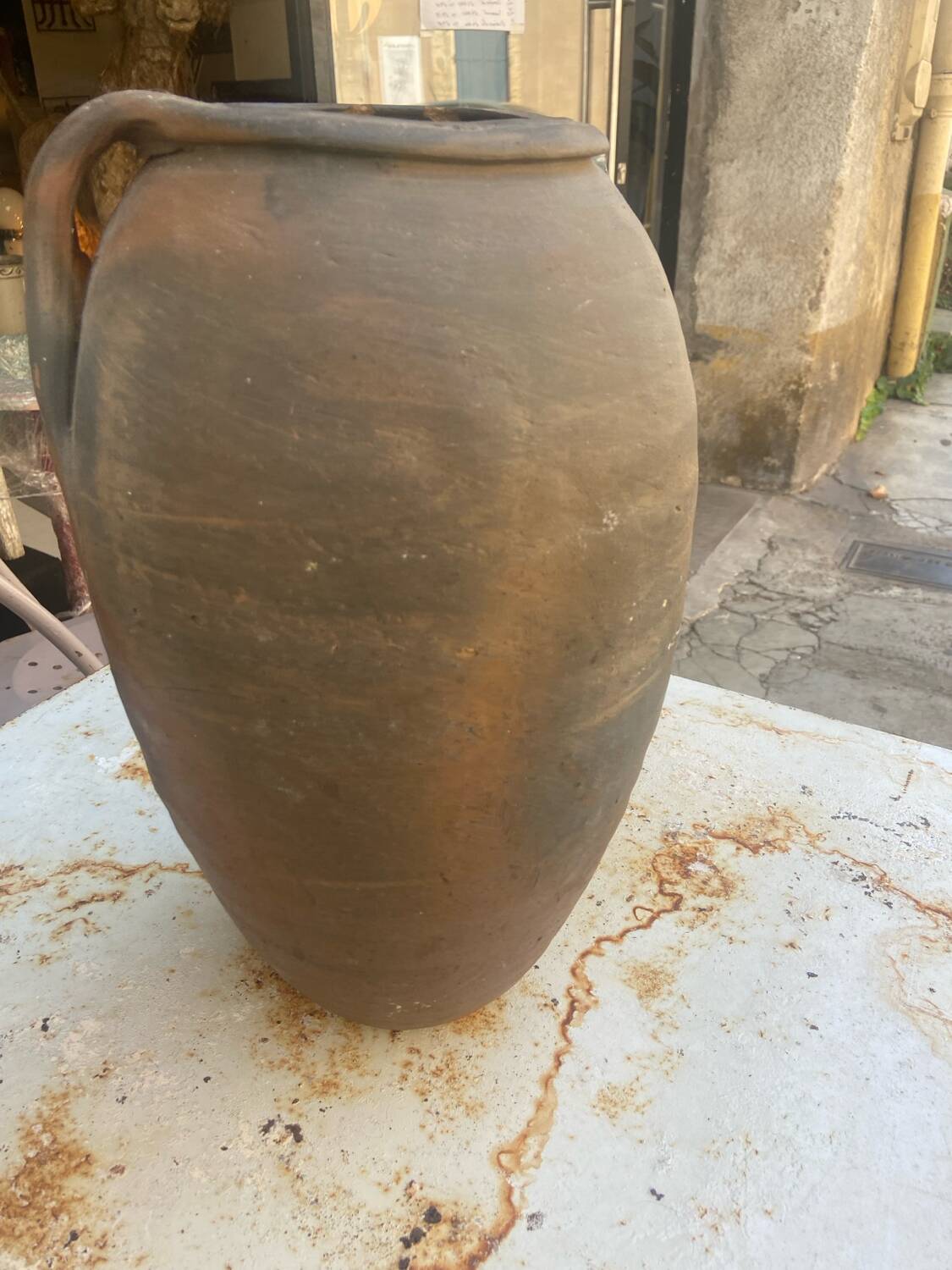 Large old terracotta vase