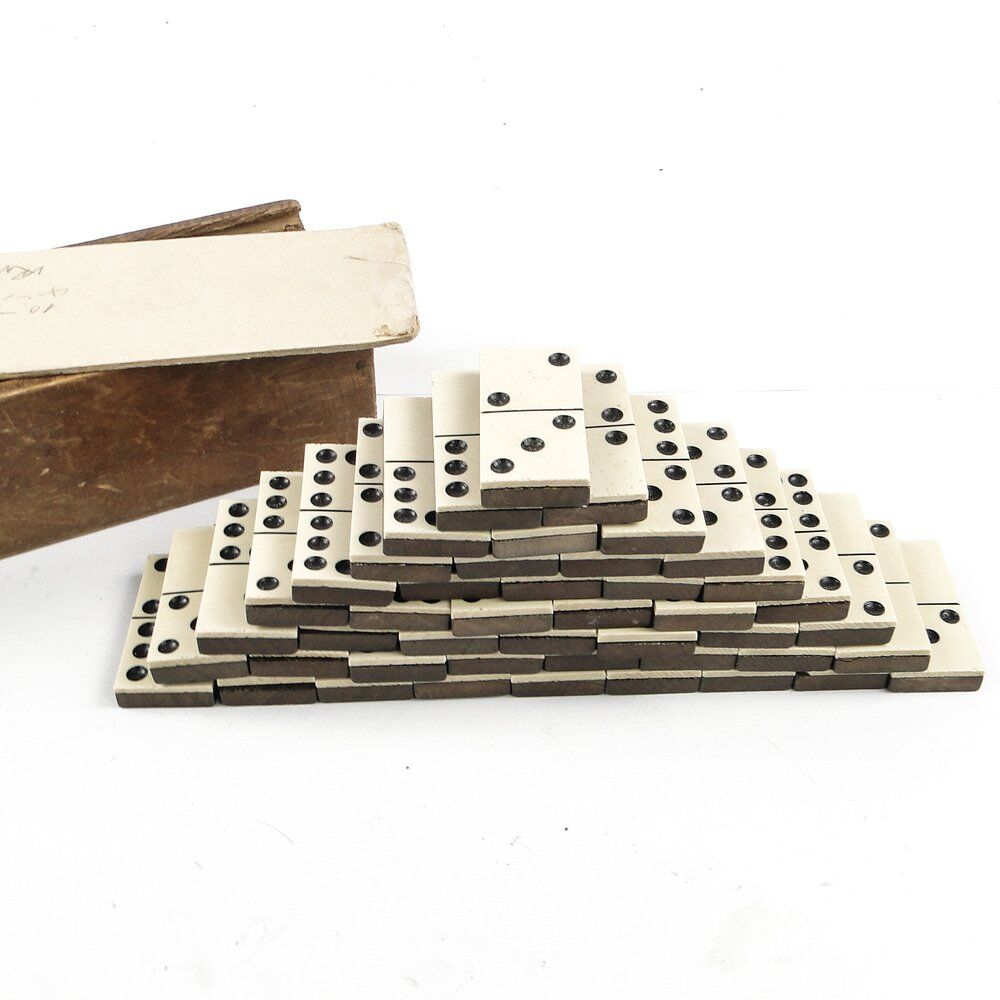 Postmodern domino game, Poland, 1950s, set of 28