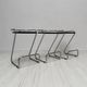 1970s set of 3 vintage Italian wicker & chrome barstools