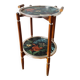 Pedestal table, round side table with serving trays