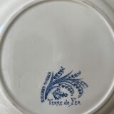 Set of 5 plates Terre de Fer "Spring Service" XIXth
