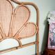 Vintage rattan headboard 1 person 90 cm