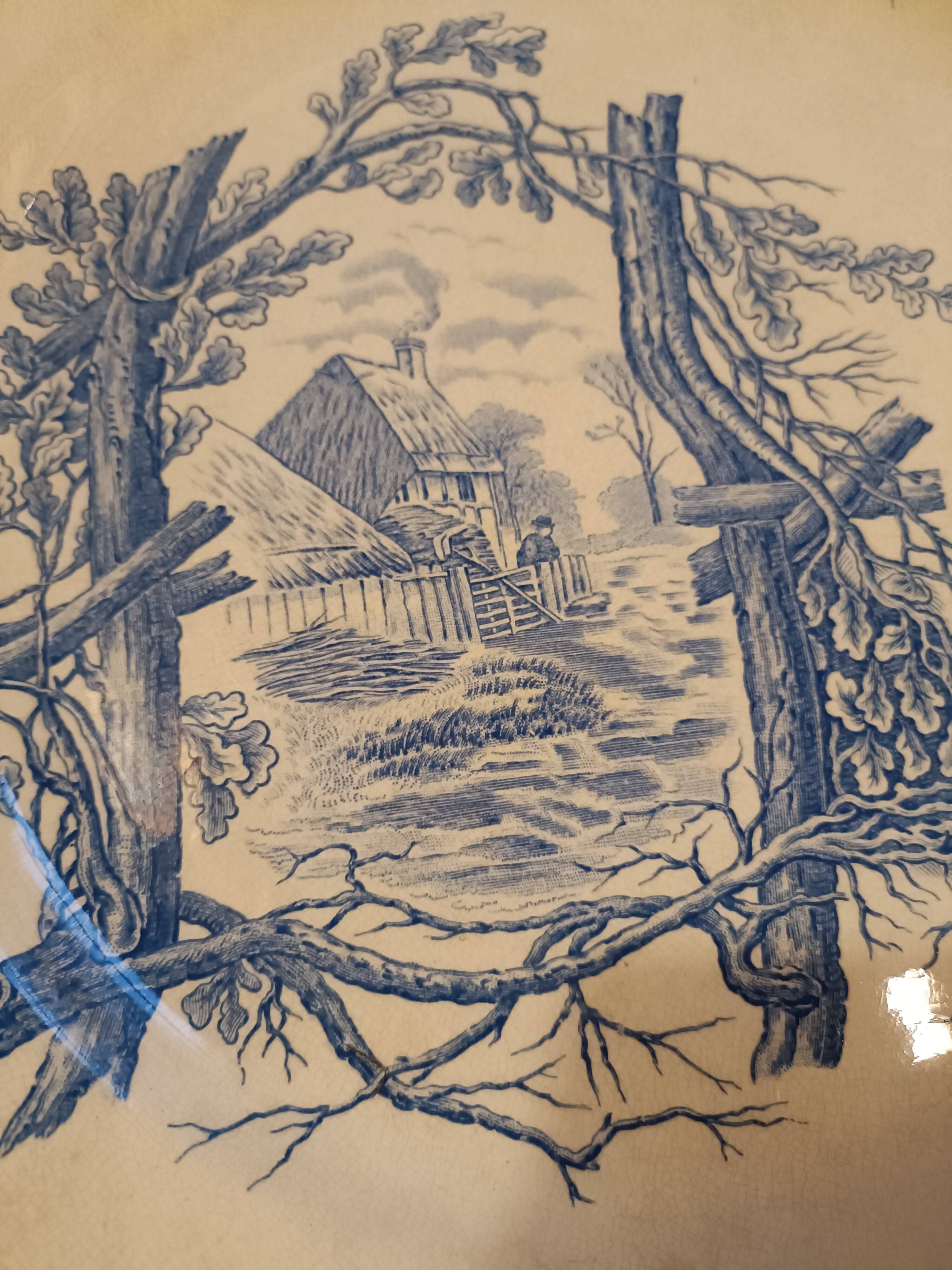 Large ironstone platter, Franco-English company