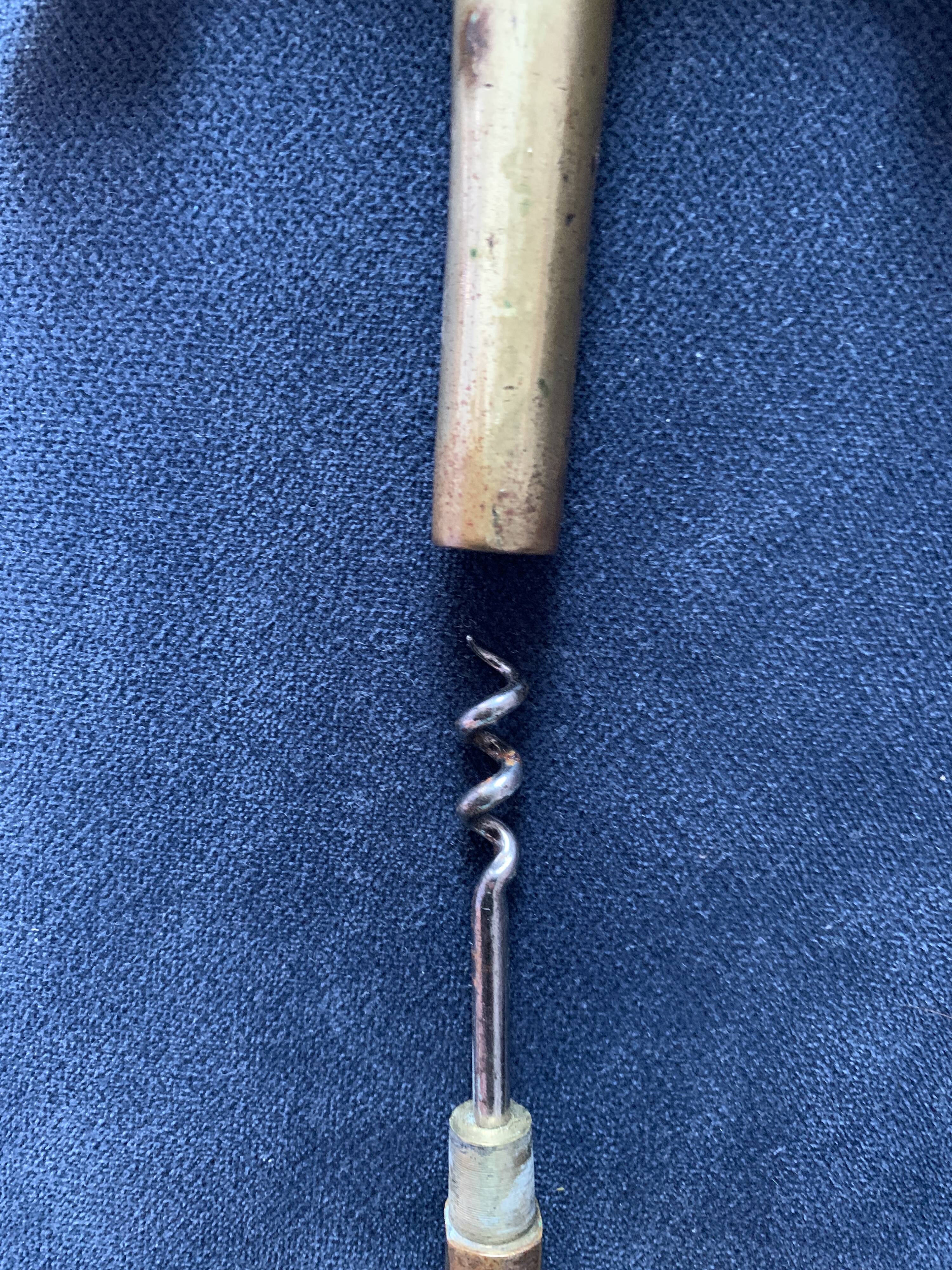 Bronze corkscrew in the shape of a boat anchor