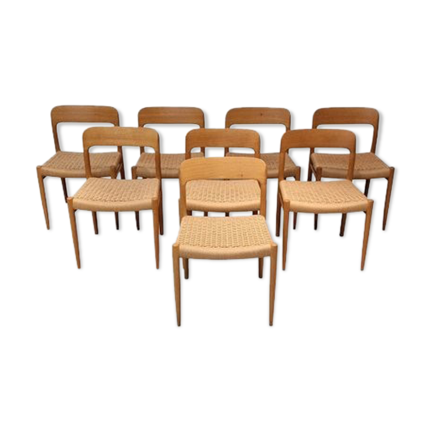 Set of 8 chairs by Niels Møller for JL Møllers, Denmark, 1975