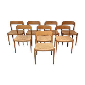 Set de 8 chaises par Niels Møller pour JL Møllers, Danemark, 1975