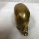 70s golden brass elephant paper press