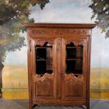 Small Louis XIV style oak bookcase, 19th century