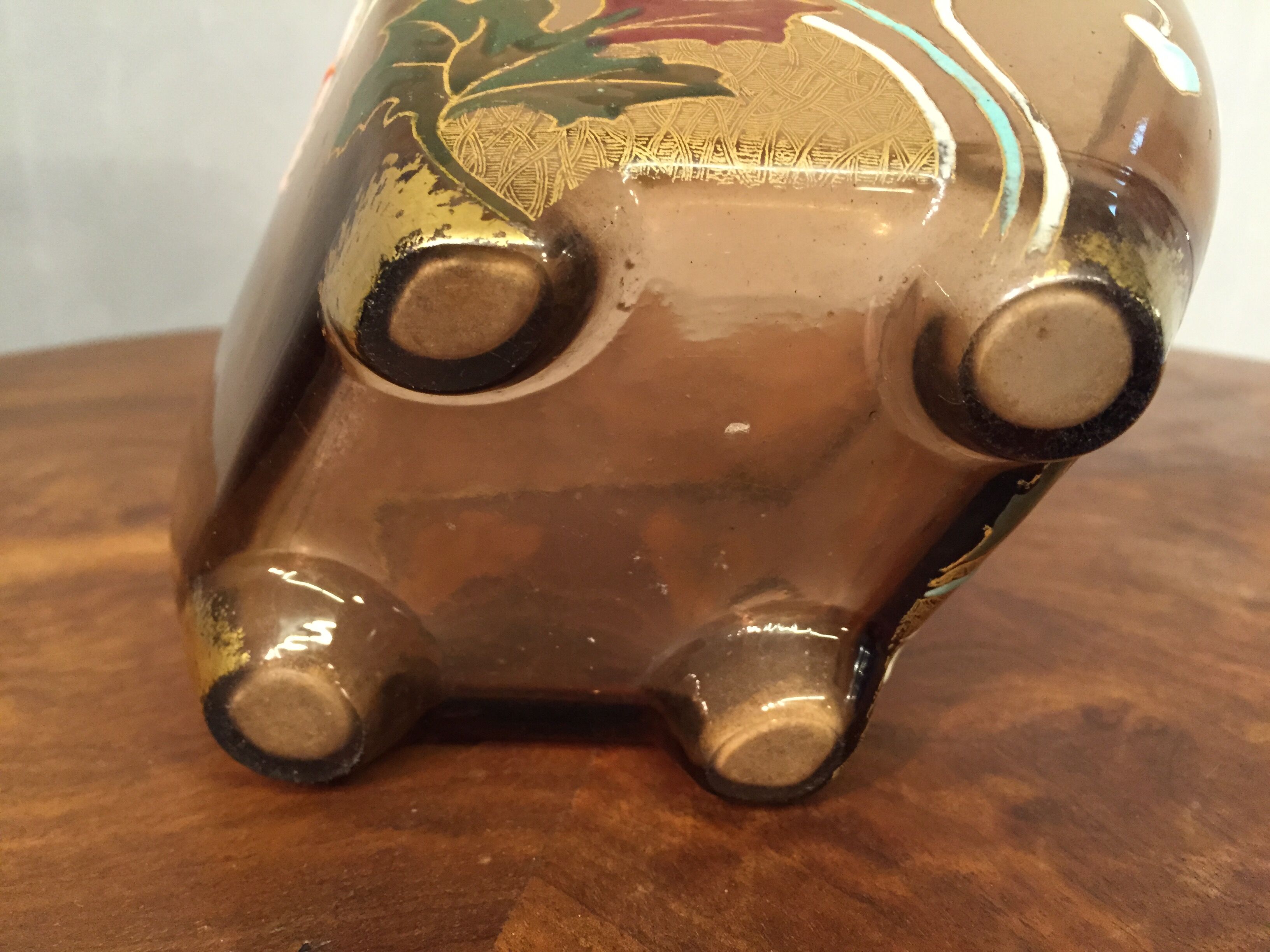 Small cut Legras glass enamelled new art