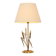 Brass table lamp adorned with wheat ears, 1970s, Italy.