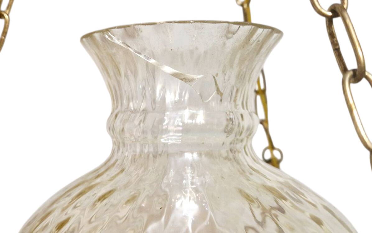 Neo-Louis XV style chandelier - Brass and blown glass