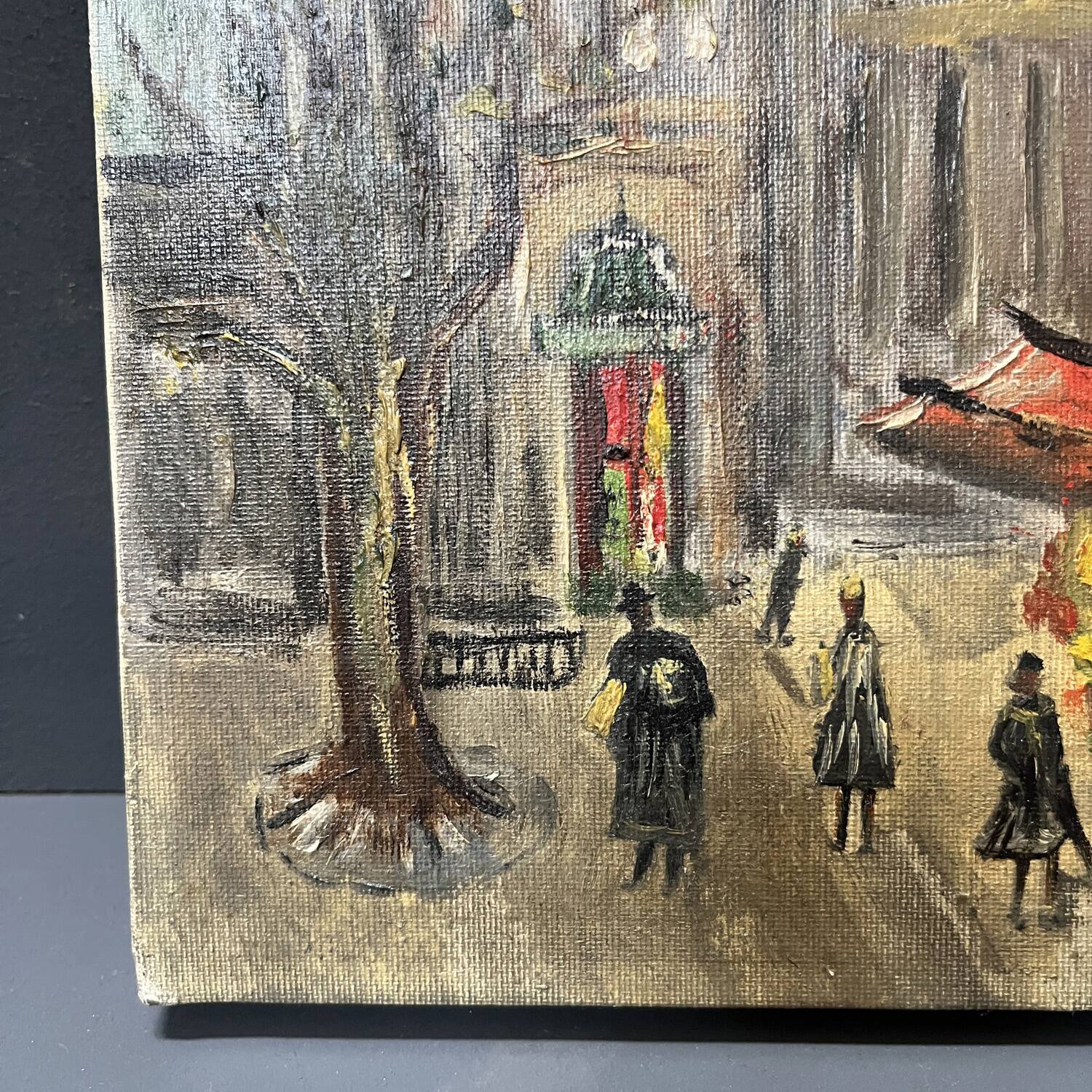Tableau 1959 "The Flower Market of La Madeleine"