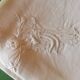 12 old damask linen napkins with a monogram