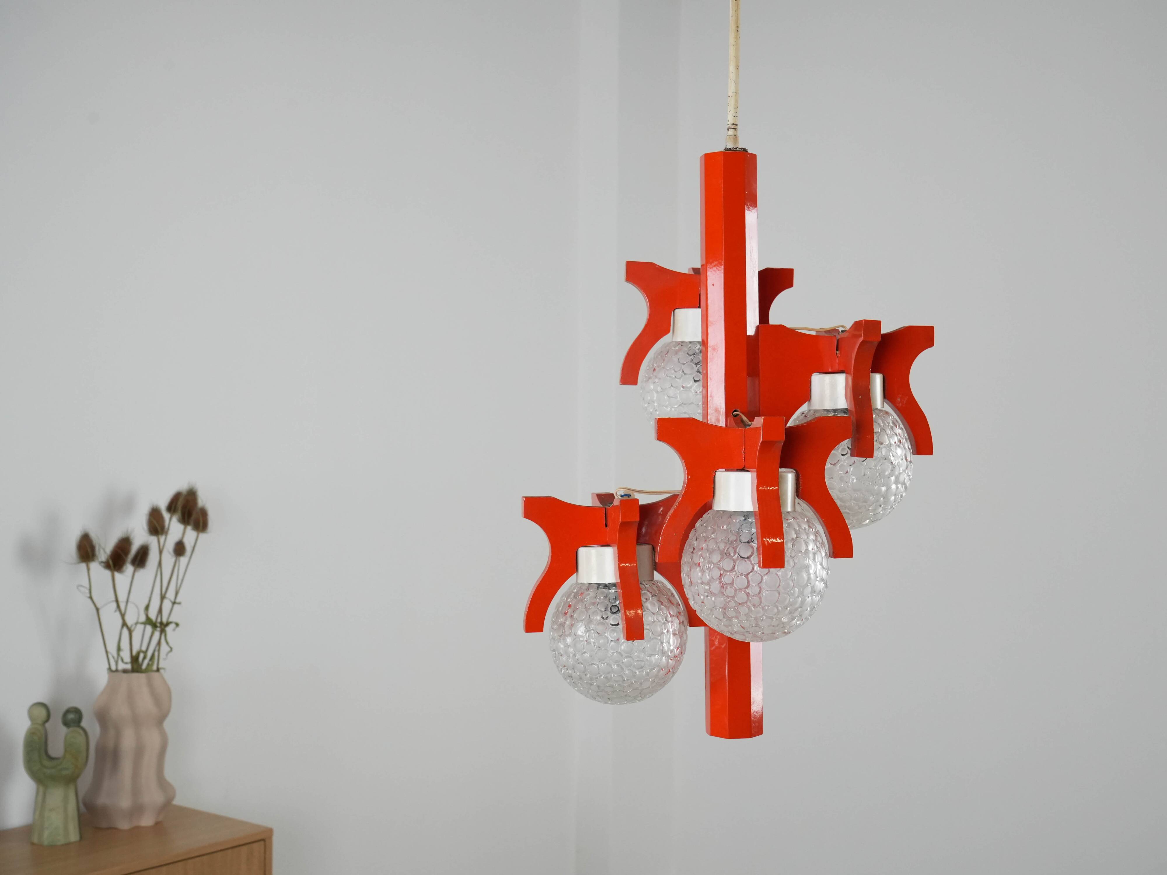 Pendant lamp, Space Age, 1970s, manufactured in Italy