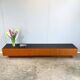 Minimalist XXL lowboard, teak and black top, 1960s
