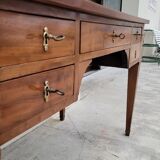 Louis XVI style flat desk in 19th century mahogany